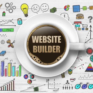website builder in coffee cup sitey